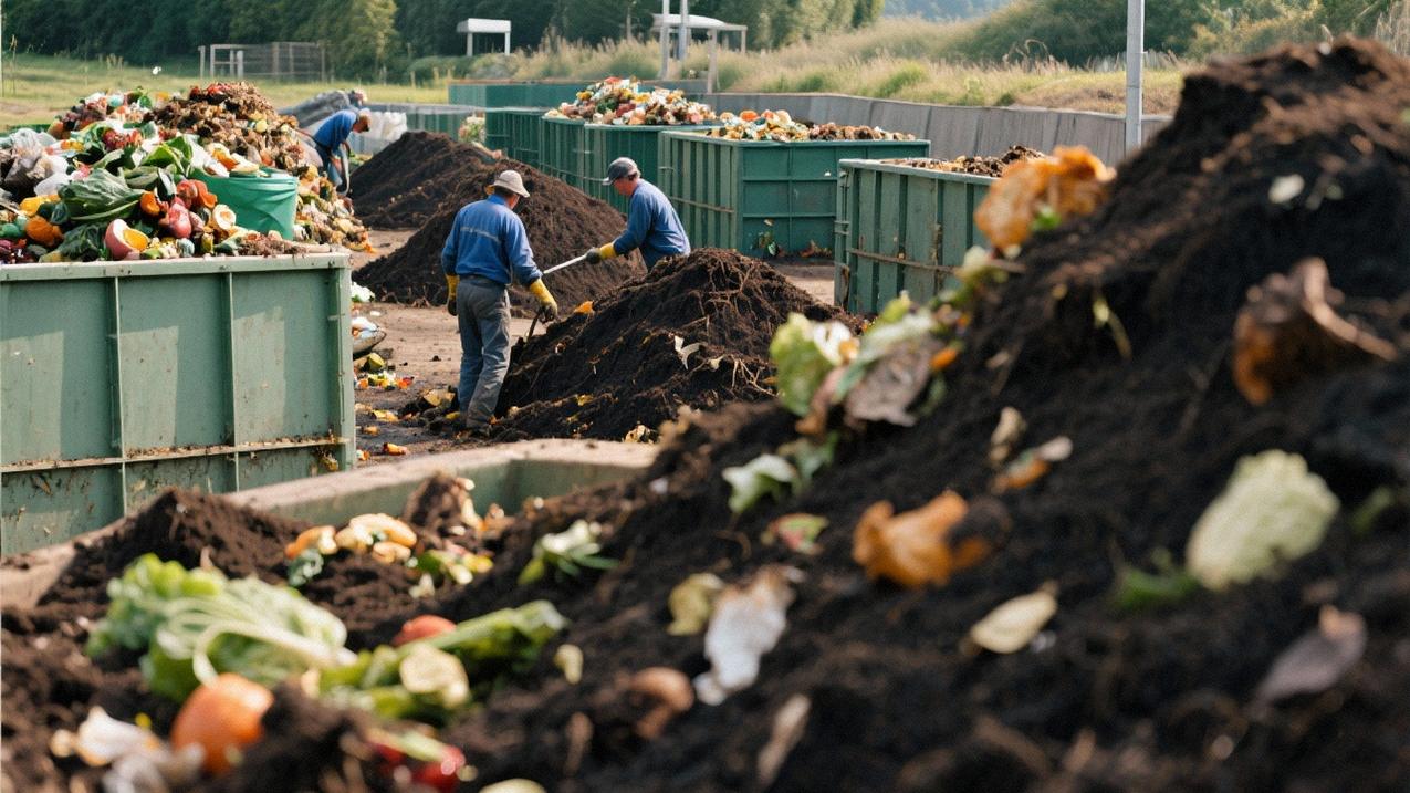 Billede af organisk affald omdannet til kompost