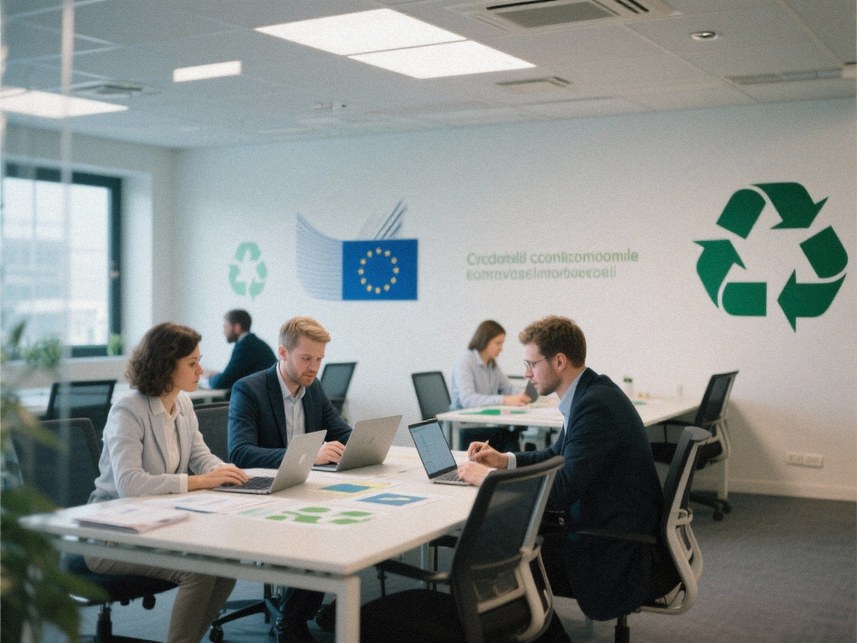 Illustration af EU-lovgivning og cirkulær økonomi